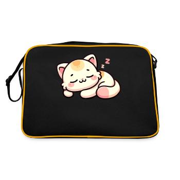 Chat endormi - Sac Retro - noir/or - Dos