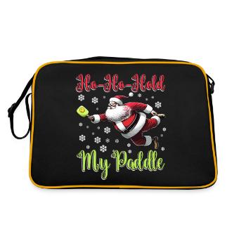Drôle d’amateur de pickleball Noël - Sac Retro - noir/or - Dos
