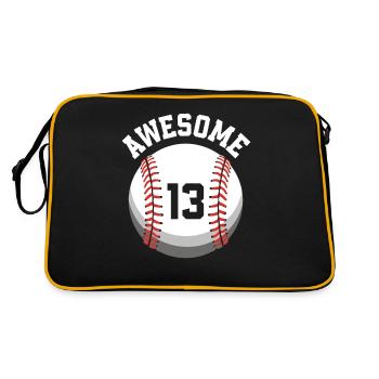 Fête de baseball du 13e anniversaire des enfants - Sac Retro - noir/or - Dos