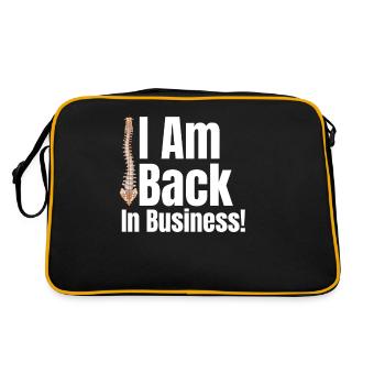 I'm back in business! Funny - Retro Bag - black/gold - Back