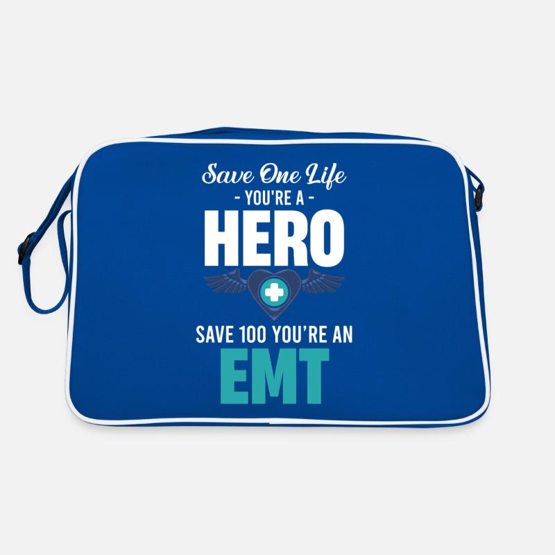 Rette Ein Leben, Du Bist Ein Held. Rette 100, Du Retro Tasche