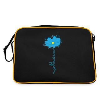 Musique avec Fleur Note de Musique - Sac Retro - noir/or - Dos