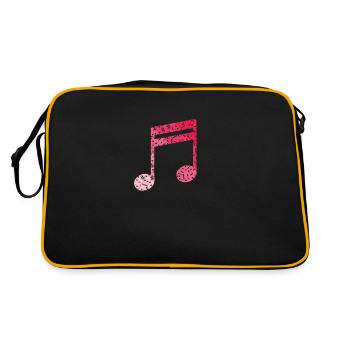 Notes, Musique, Tonalité Musicale, Rythme - Sac Retro - noir/or - Dos