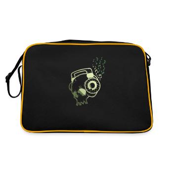 Tête avec casque Musique - Sac Retro - noir/or - Dos