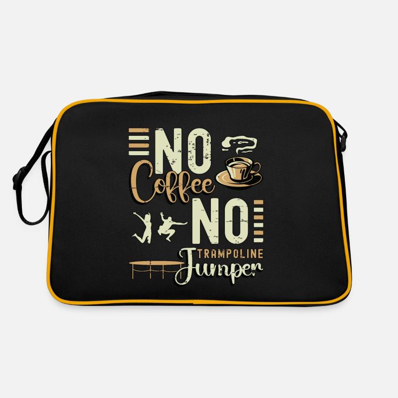 Trampoline Jumper No Coffee Jumping Coffee Lover Sac Retro