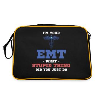 Je suis votre ambulancier paramédical, quel - Sac Retro - noir/or - Dos