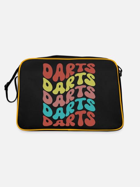 COLORFUL DARTS DESIGN FOR MEN AND WOMEN - Retro Bag - black/gold - Back