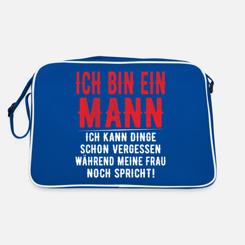 Ich bin ein Mann - Ich kann Dinge schon vergessen Retro Tasche