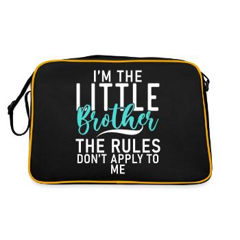 Little Brother Gifts - Retro Tasche - Schwarz/Gold - Hinten