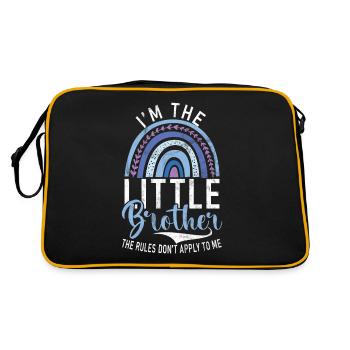 Little Brother Gifts - Retro Tasche - Schwarz/Gold - Hinten