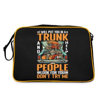 I Will Put You In A Trunk 6 - Retro Tasche - Schwarz/Gold - Hinten