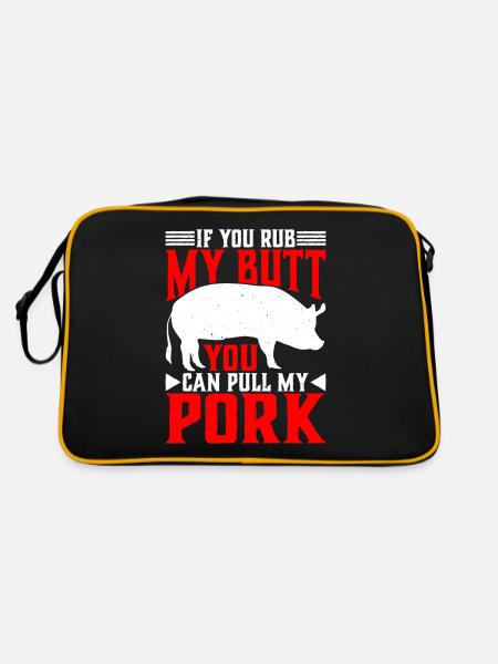 Si tu me frottes les fesses, tu peux tirer mon porc 6 - Sac Retro - noir/or - Dos