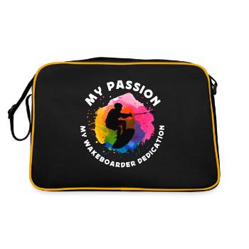 Wakeboarder Ma Passion Mon Wakeboarder Wakeboard - Sac Retro - noir/or - Dos