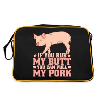 Si tu me frottes les fesses, tu peux tirer mon porc 7 - Sac Retro - noir/or - Dos