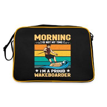 Wakeboarder Le matin n’est pas mon heure Sports nautiques - Sac Retro - noir/or - Dos
