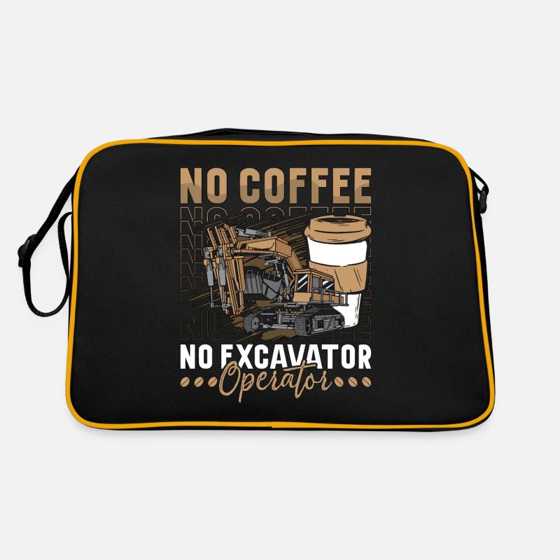 Excavator Operator No Coffee Operator Coffee Lover Retro Tasche