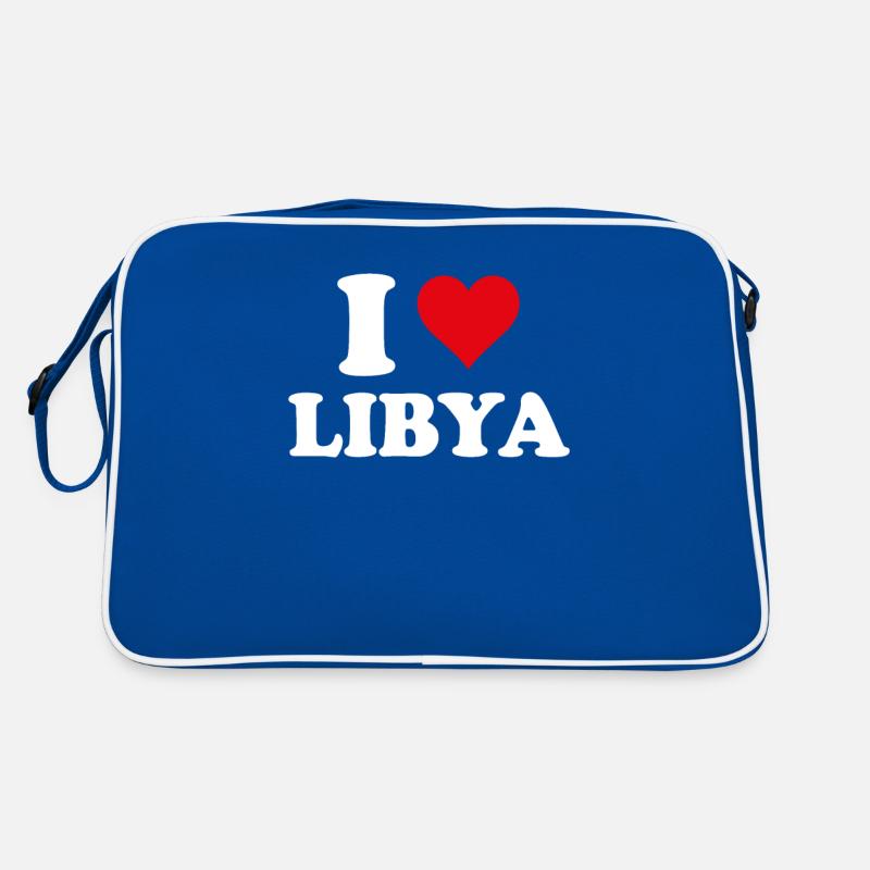 I Love Libya Heart Libyan Gift Libyan Retro Bag
