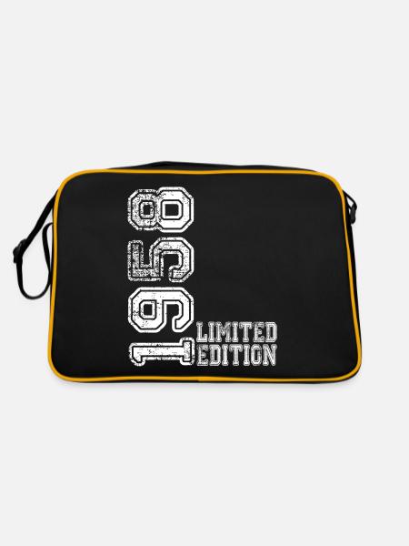 Limited Edition 1958 - Retro Tasche - Schwarz/Gold - Hinten