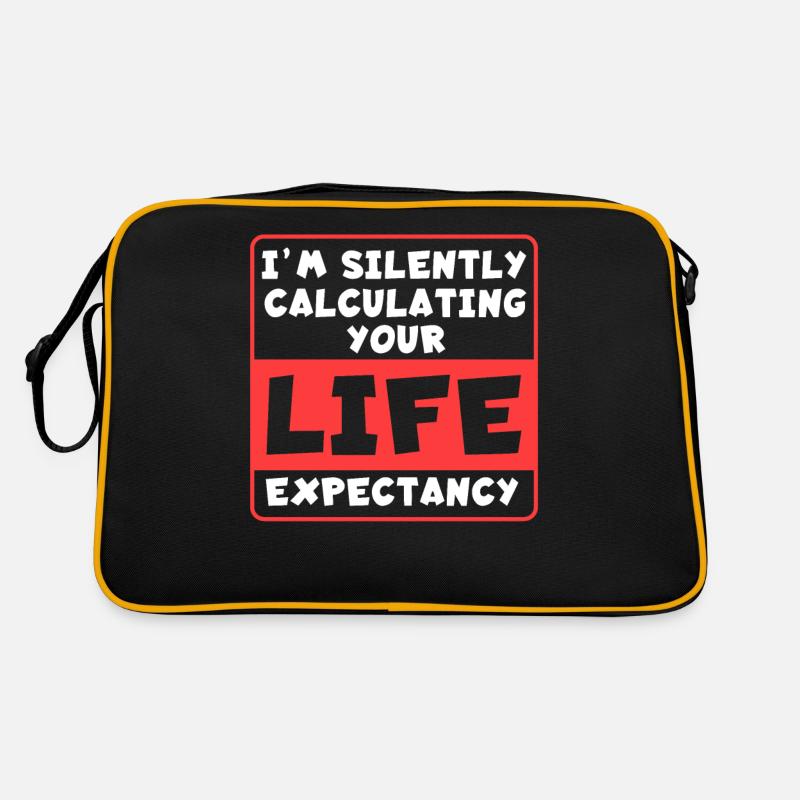 Lebenserwartung Retro Tasche