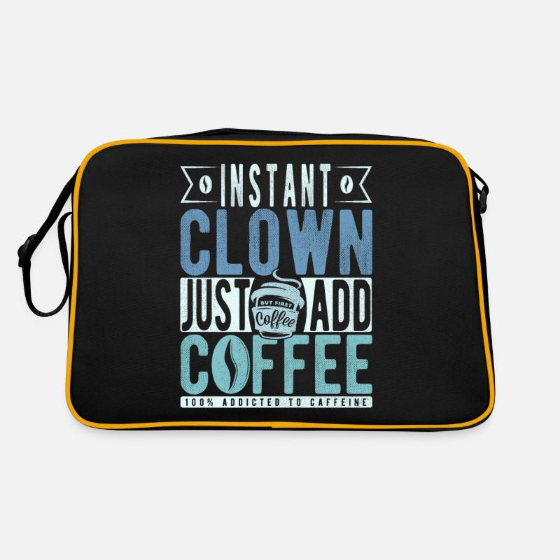 Instant-Clown einfach Kaffee hinzufügen Retro Tasche