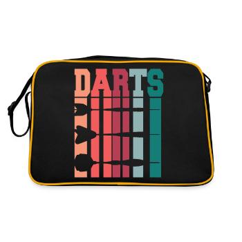 DESIGN COOL POUR LES JOUEURS DE FLÉCHETTES - Sac Retro - noir/or - Dos