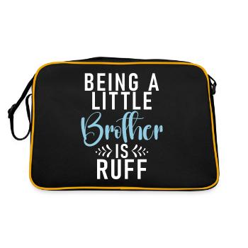 Little Brother Gifts - Retro Tasche - Schwarz/Gold - Hinten