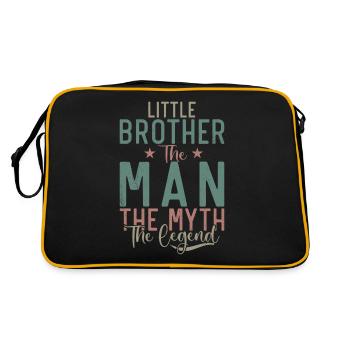 Little Brother Gifts - Retro Tasche - Schwarz/Gold - Hinten