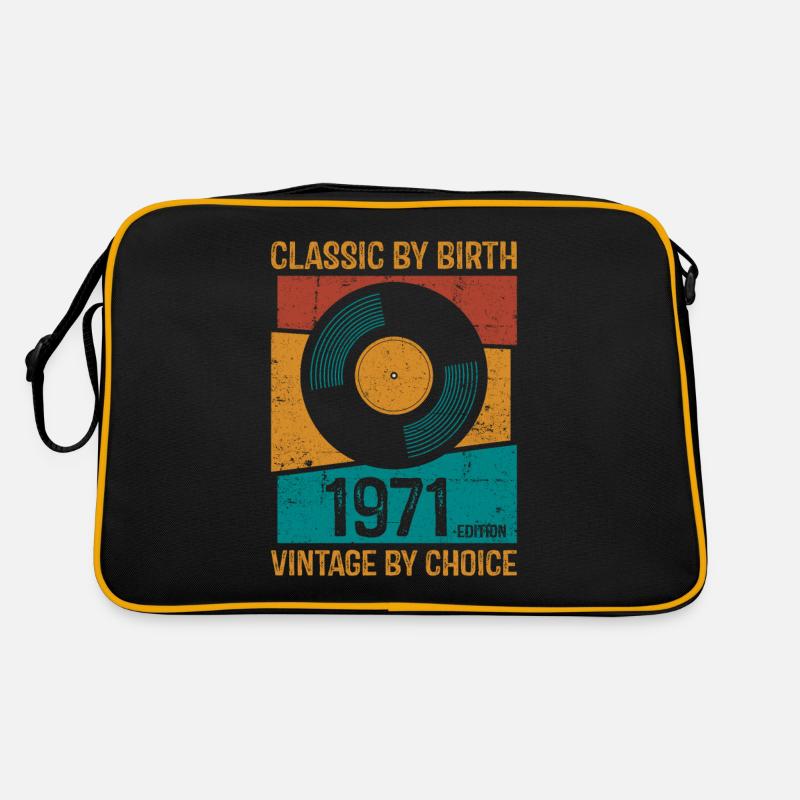 1971 Vintage vinyle classique année de naissance Sac Retro