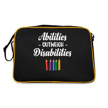 Les compétences l’emportent sur les handicaps - Sac Retro - noir/or - Dos