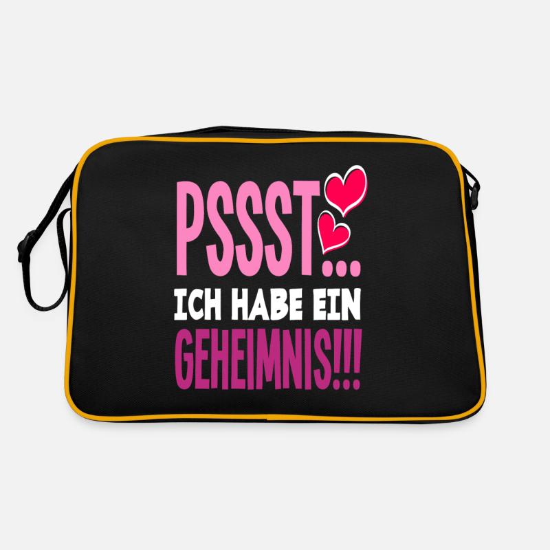 Geheimnis Ich werde große Schwester Schwanger Retro Tasche