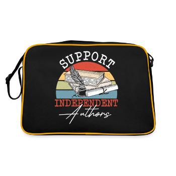 Bibliophile Author Blogger Journalistic Writing - Retro Bag - black/gold - Back