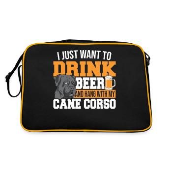 Chien amant chien compagnon canne Corso Mama Cane - Sac Retro - noir/or - Dos