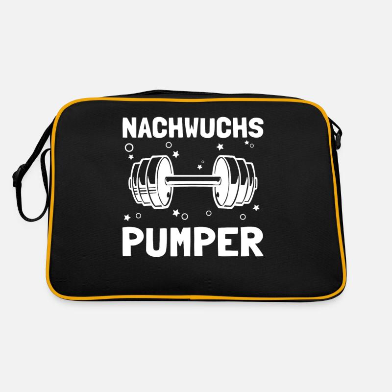 Nachwuchs Pumper Bodybuilding Bodybuilder Gym Retro Tasche