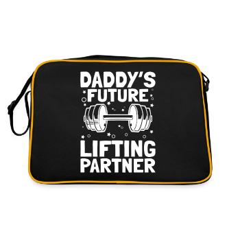 Dadd'y lifting bodybuilding bodybuilder weight training - Retro Bag - black/gold - Back