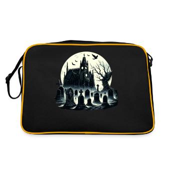 Enigmatic Gothic Cemetery: Misty Moonlight - Retro Bag - black/gold - Back