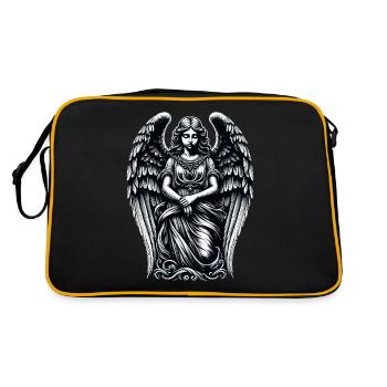 Elegant Sorrow: Gothic Angel's Grace - Retro Bag - black/gold - Back