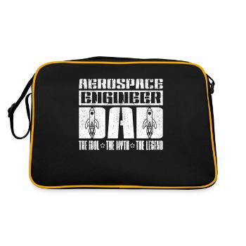 Aerospace Engineer Dad The Idol The Engineering - Retro Tasche - Schwarz/Gold - Hinten