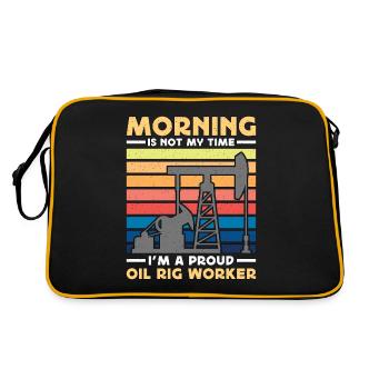 Le matin n’est pas mon heure de forage pétrolier - Sac Retro - noir/or - Dos