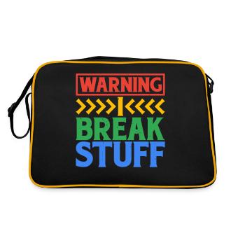 Attention je casse des trucs 6 - Sac Retro - noir/or - Dos