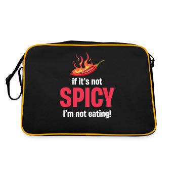 If it's not spicy, I don't eat! - Retro Bag - black/gold - Back
