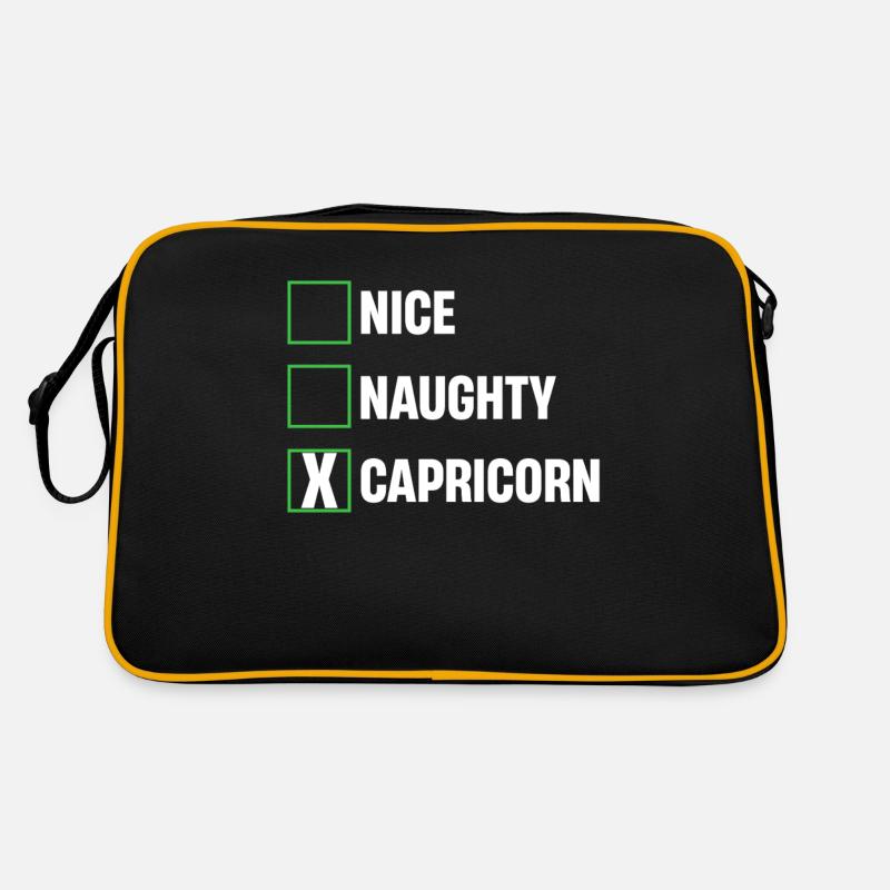 Cute Naughty Capricorn Funny Horoscopes Retro Bag