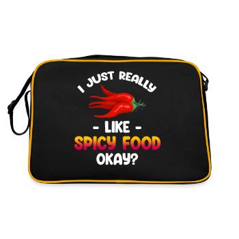 J’aime juste la nourriture très épicée, d’accord ? - Sac Retro - noir/or - Dos