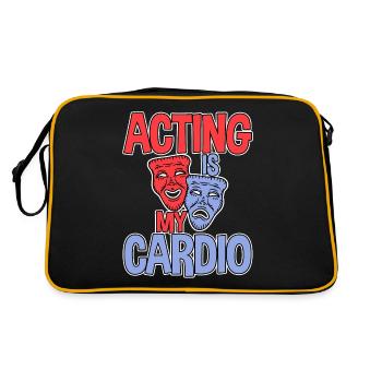 Acting Is My Cardio 2 - Retro Bag - black/gold - Back