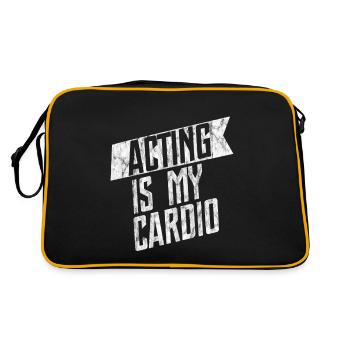Acting Is My Cardio 3 - Retro Bag - black/gold - Back