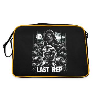 Last Rep 80s Slasher Bodybuilding - Retro Tasche - Schwarz/Gold - Hinten