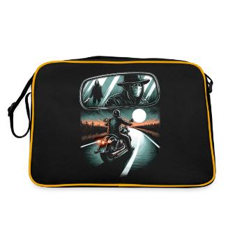 Lone Rider's Lament: Haunting Road Adventure - Retro Tasche - Schwarz/Gold - Hinten