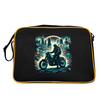 Glowing Road Warrior : Balade contre la dystopie au néon - Sac Retro - noir/or - Dos