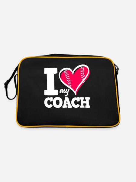 Lustiger Baseball - Retro Tasche - Schwarz/Gold - Hinten