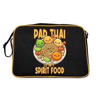 Pad Thai Lovers Thai Food Kawaii - Retro Bag - black/gold - Back