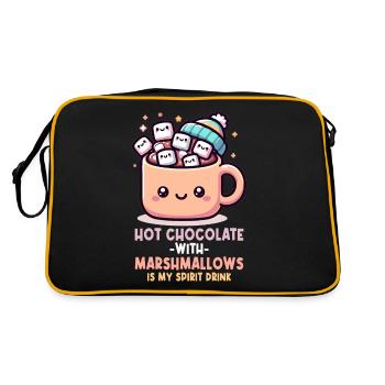Design de rêve de l’amateur de chocolat chaud chaud chaleureux et confortable - Sac Retro - noir/or - Dos